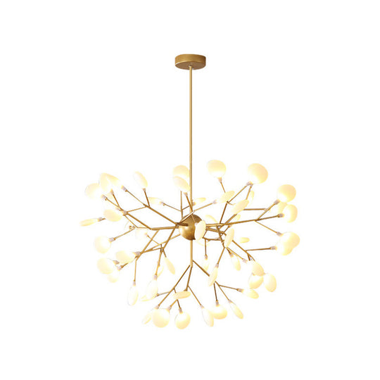Ocã©Ane - Firefly Chandelier Pendant Light Modern Style Acrylic Living Room Led Hanging In Gold