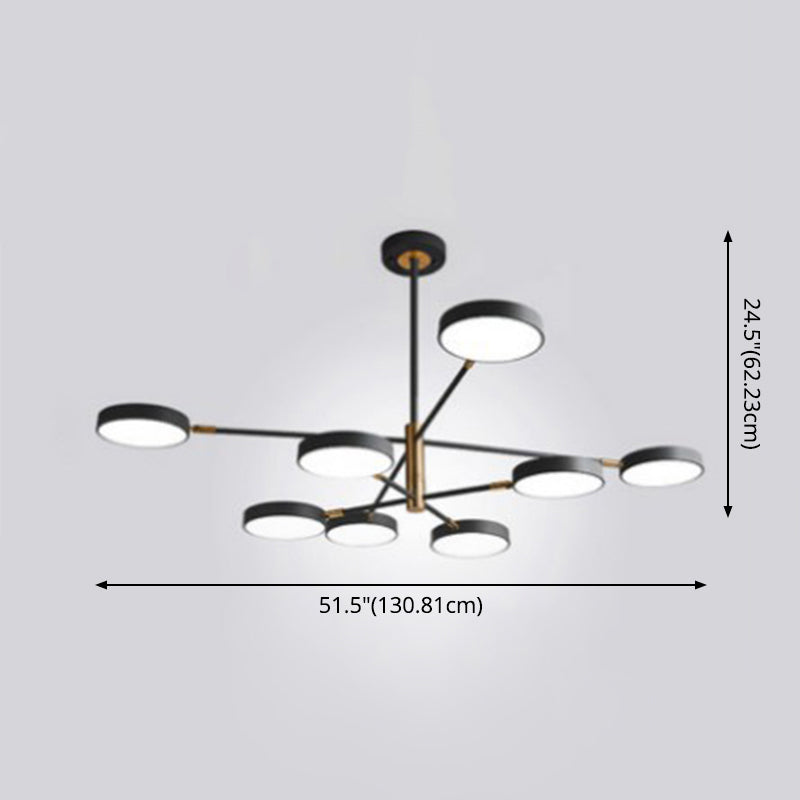 Carlotta - Round Ceiling Chandelier Ultra - Contemporary Metal Hanging Lights For Living Room