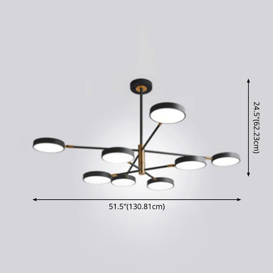 Carlotta - Round Ceiling Chandelier Ultra - Contemporary Metal Hanging Lights For Living Room
