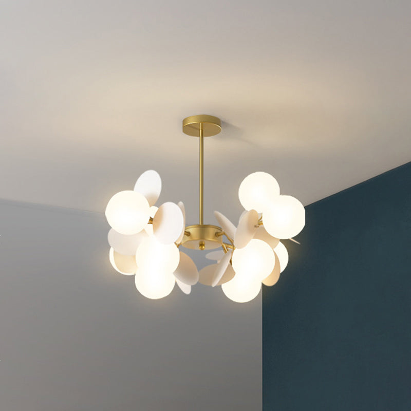 Odile - Cartoon Balloon Hanging Light Fixtures Metallic Drop Pendant With Glass Shade For Bedroom 8
