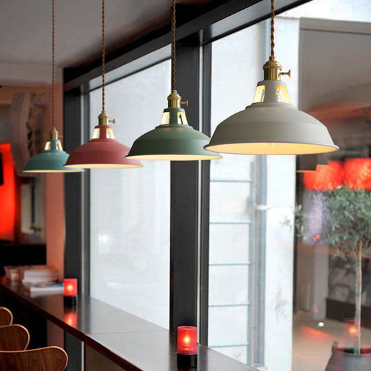 Marta - Industrial Macarons Barn Shade Pendant Light Metal 1 - Light Lighting For Restaurant