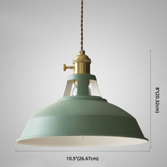 Marta - Industrial Macarons Barn Shade Pendant Light Metal 1 - Light Lighting For Restaurant