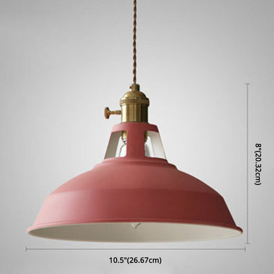 Marta - Industrial Macarons Barn Shade Pendant Light Metal 1 - Light Lighting For Restaurant