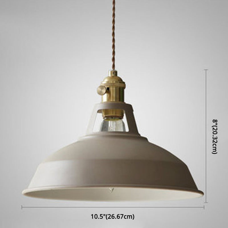 Marta - Industrial Macarons Barn Shade Pendant Light Metal 1 - Light Lighting For Restaurant