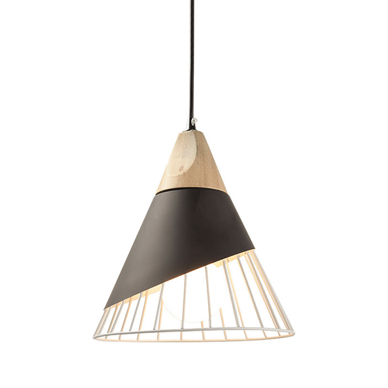 Birdun - Nordic 1 - Light Wire Cage Pendant Lamp Macarons Style Metal Living Room Hanging