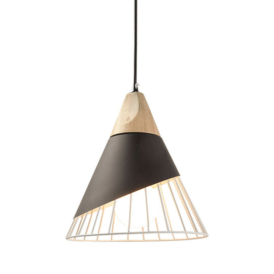 Birdun - Nordic 1 - Light Wire Cage Pendant Lamp Macarons Style Metal Living Room Hanging