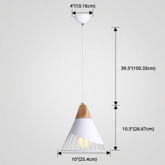 Birdun - Nordic 1 - Light Wire Cage Pendant Lamp Macarons Style Metal Living Room Hanging