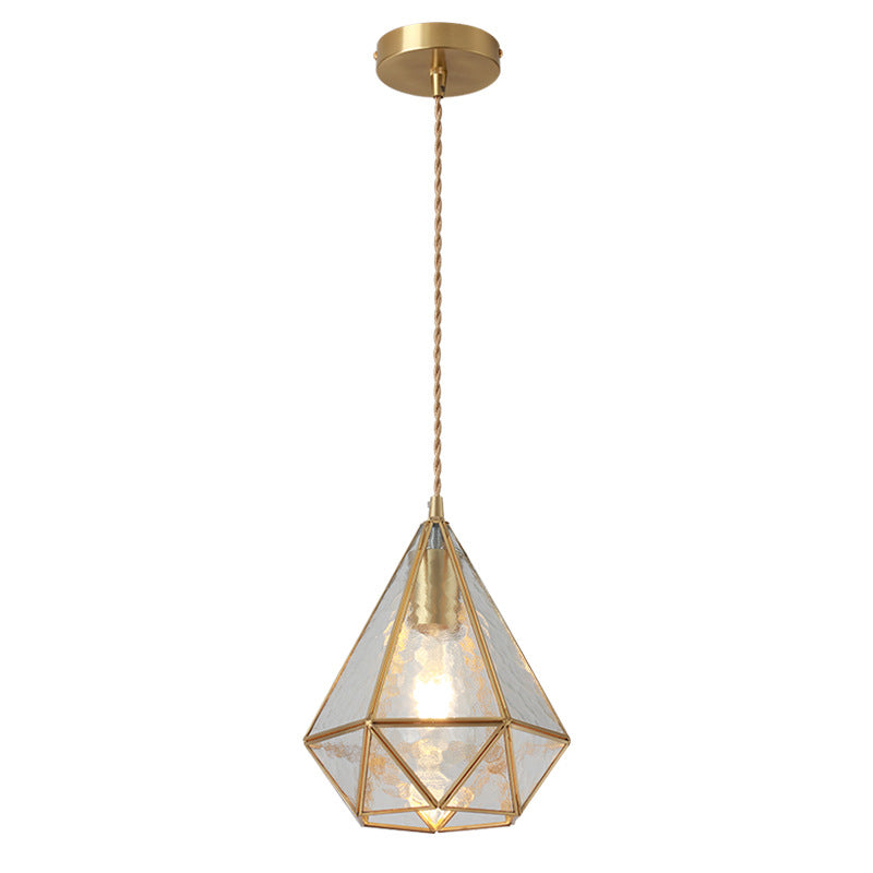Corinne - Tiffany Suspended Lighting Fixture Style Shaded Glass Hanging Pendant With Brass Canopy
