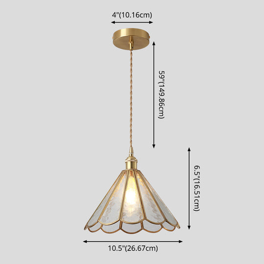 Corinne - Tiffany Suspended Lighting Fixture Style Shaded Glass Hanging Pendant With Brass Canopy