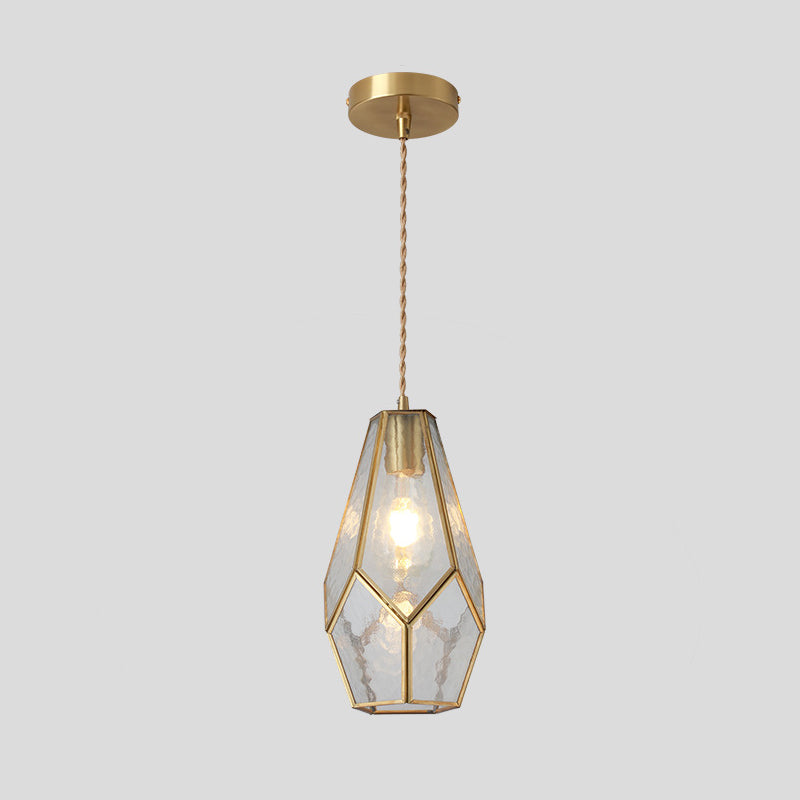 Corinne - Tiffany Suspended Lighting Fixture Style Shaded Glass Hanging Pendant With Brass Canopy