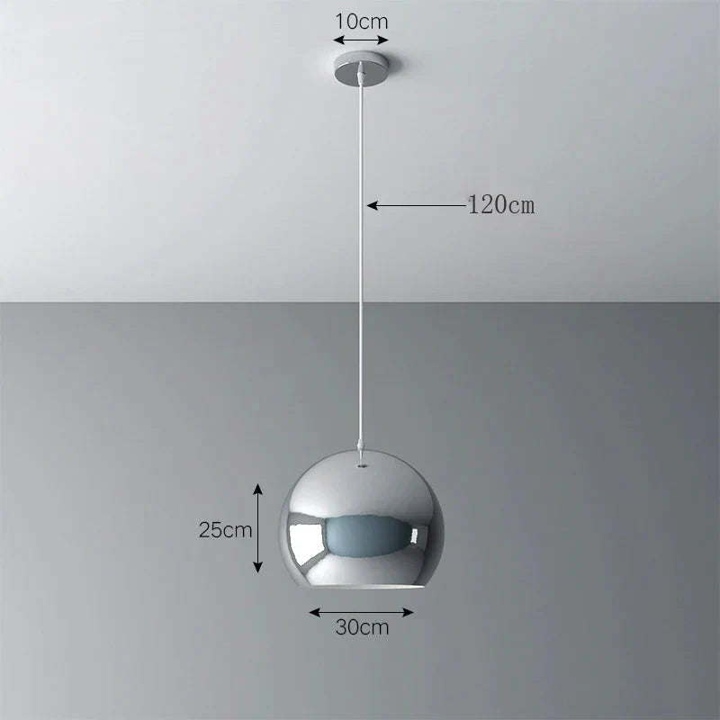 Nordic Creative Chandelier Light Luxury Restaurant Simple Single Head Three Silver Bar Lamp /
