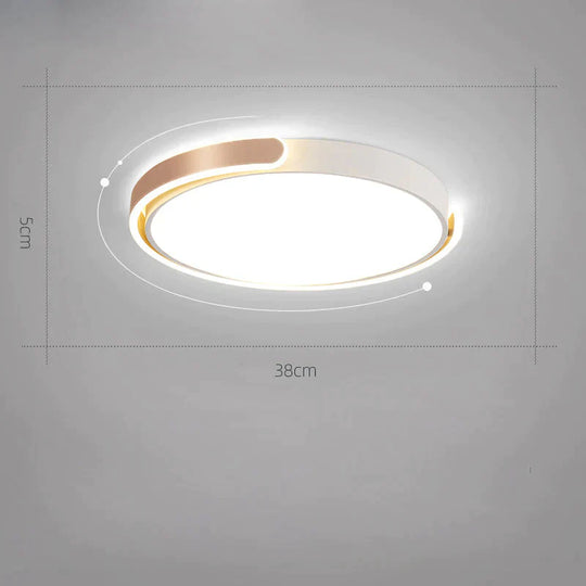 Bedroom Ceiling Lamp Warm Romantic Round Room Master Second Simple Modern Study Lamps Champagne