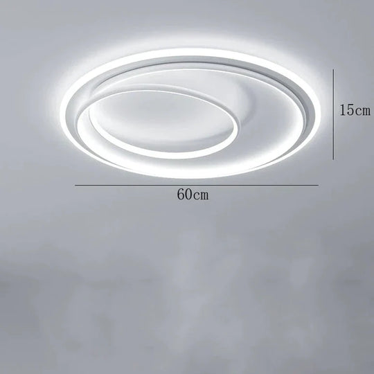 Master Bedroom Study Simple Modern Atmosphere Personalized Creative Led Room Ceiling Lamp White /