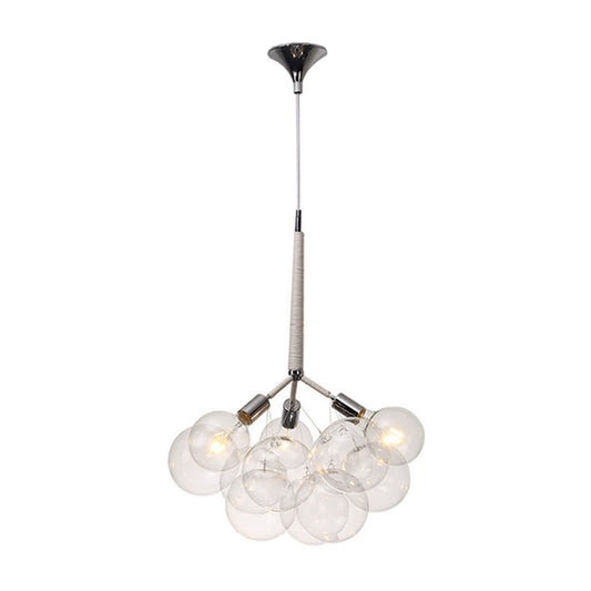 Hortense - Modern Transparent Glass Bubble Hanging Light Simplicity Living Room Chandelier With 47