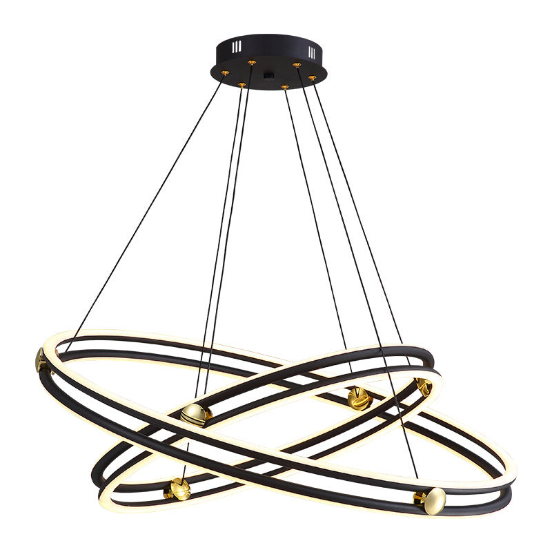 Patricia - Modern Multi Tiered Black Pendant Lamp