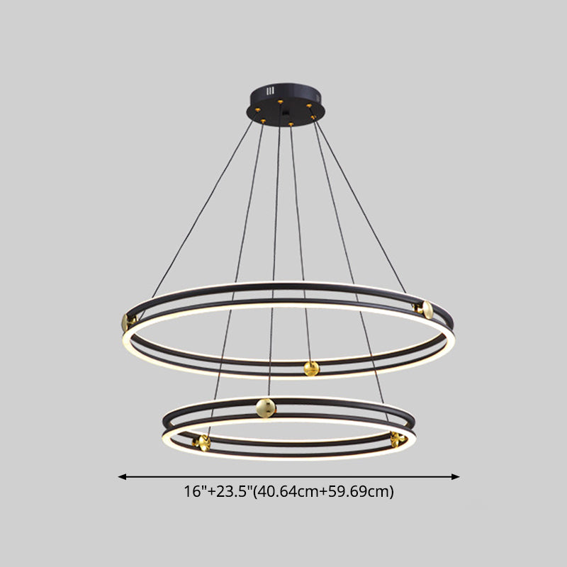 Patricia - Modern Multi Tiered Black Pendant Lamp