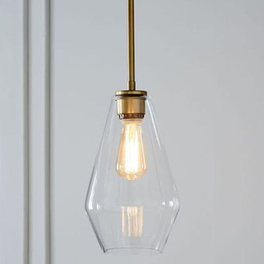 Cup - Shape Minimalist Pendant Lighting Fixture With Glass Shade
