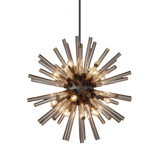 9 - Bulb Living Room Chandelier Lighting Modern Brass Pendant Light Fixture With Starburst Beveled