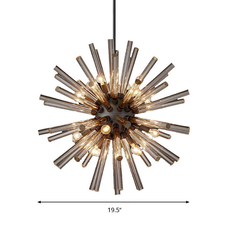9 - Bulb Living Room Chandelier Lighting Modern Brass Pendant Light Fixture With Starburst Beveled