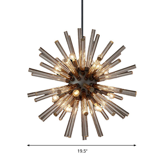 9 - Bulb Living Room Chandelier Lighting Modern Brass Pendant Light Fixture With Starburst Beveled