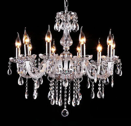 Bedroom Living Room Lamp Hotel European - Style Crystal Restaurant Chandelier Creative Lamps Pendant
