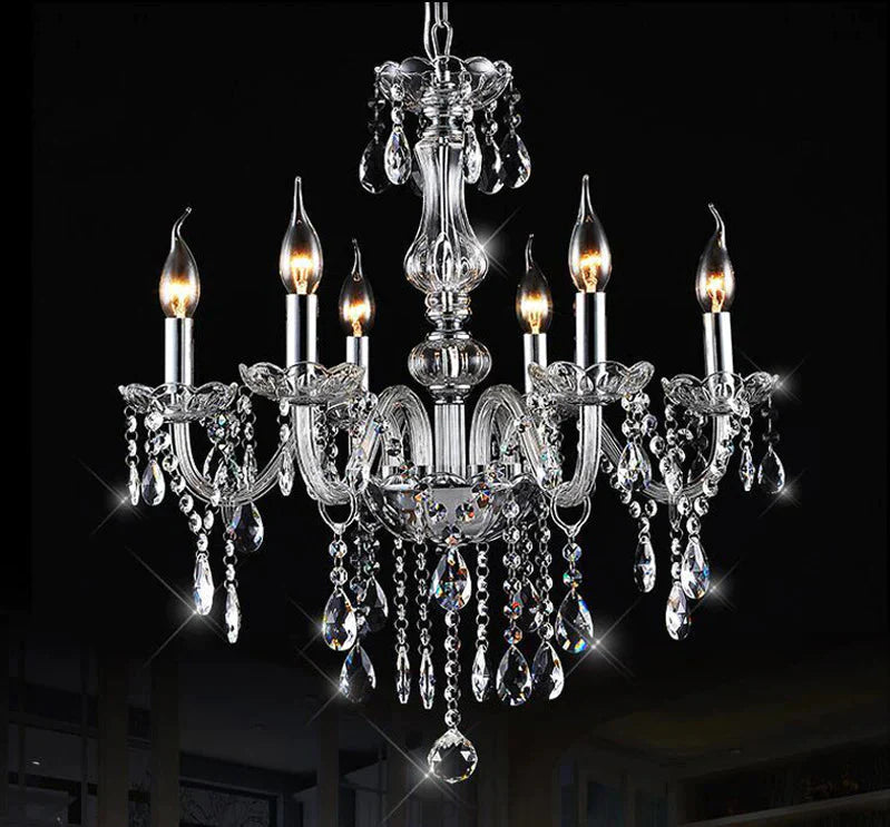 Bedroom Living Room Lamp Hotel European - Style Crystal Restaurant Chandelier Creative Lamps Pendant