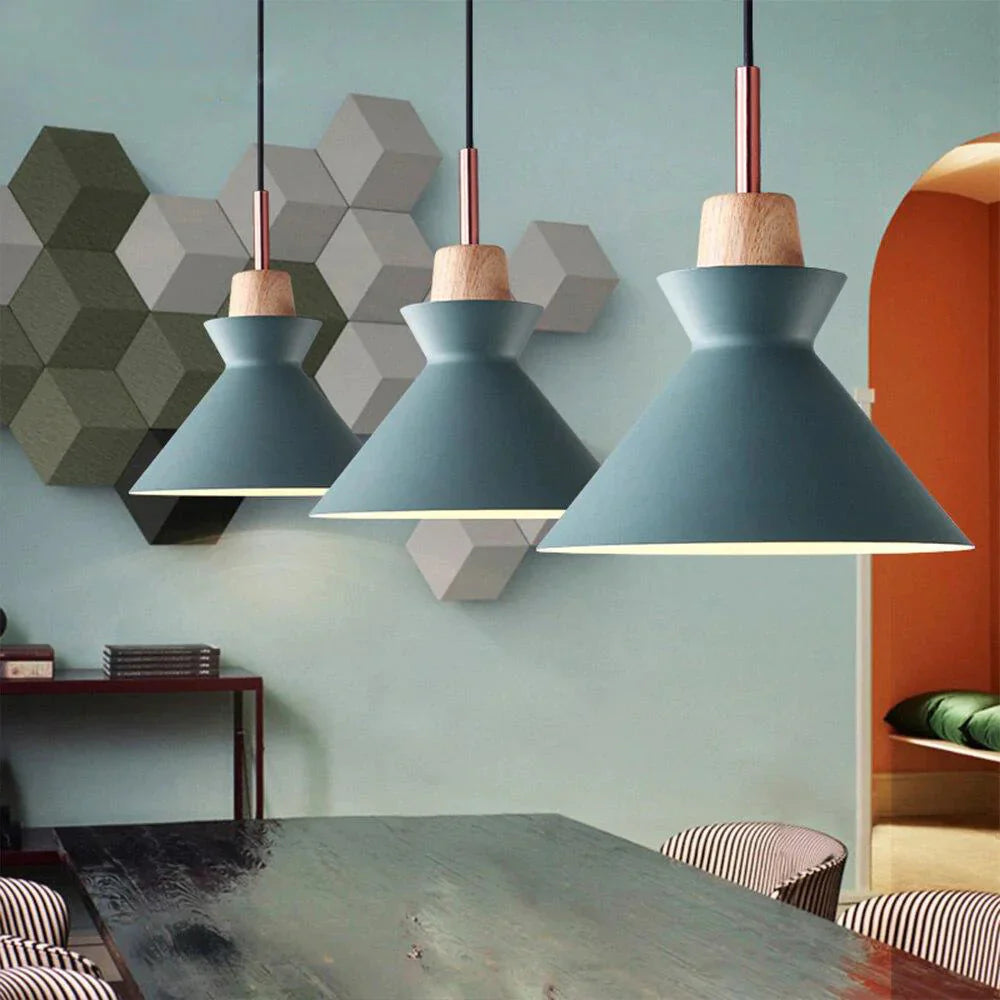 Pendant Lights Nordic Personality Art Creative Macaron Restaurant Living Room Bedroom Office Solid