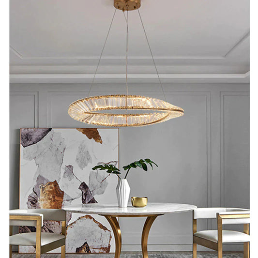 Creative Chandelier Simple American Crystal Living Room Lamp As Show / White Light Pendant