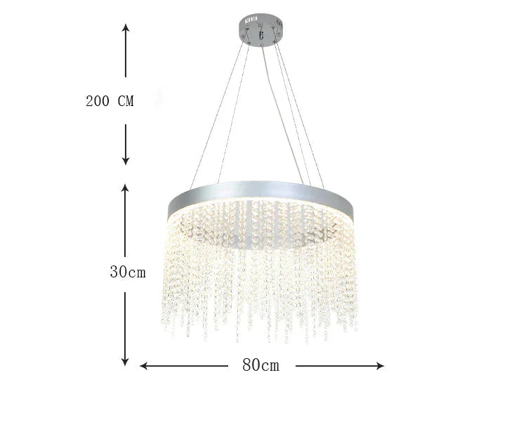 Creative Tassel Lamp Personality Simple Living Room Light Luxury Crystal Bar Restaurant Chandelier