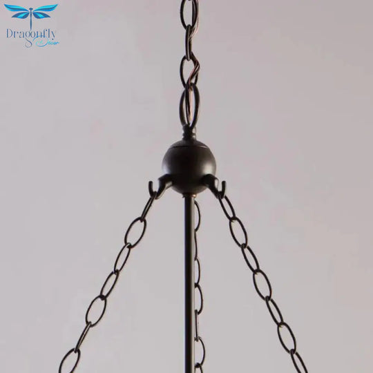 3 - Light Suspension Chandelier Pendant Light With Urn Shade Clear Glass Industrial Dining Room