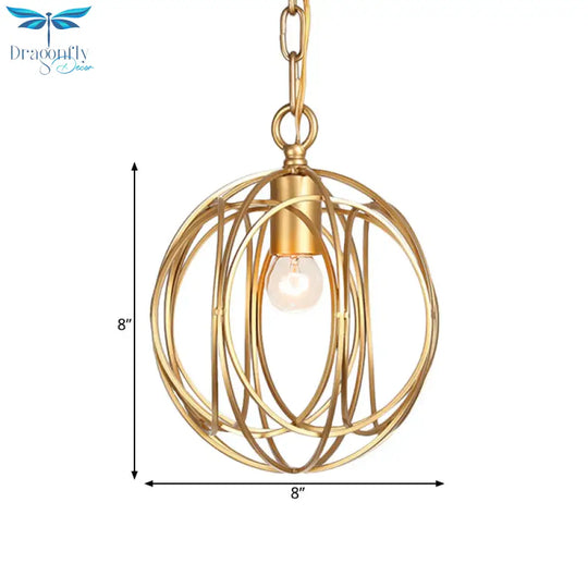 3 Lights Metal Hanging Chandelier Traditional Gold Candelabra Living Room Pendant Light Fixture