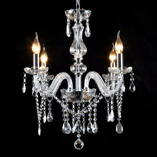 Bedroom Living Room Lamp Hotel European - Style Crystal Restaurant Chandelier Creative Lamps Pendant