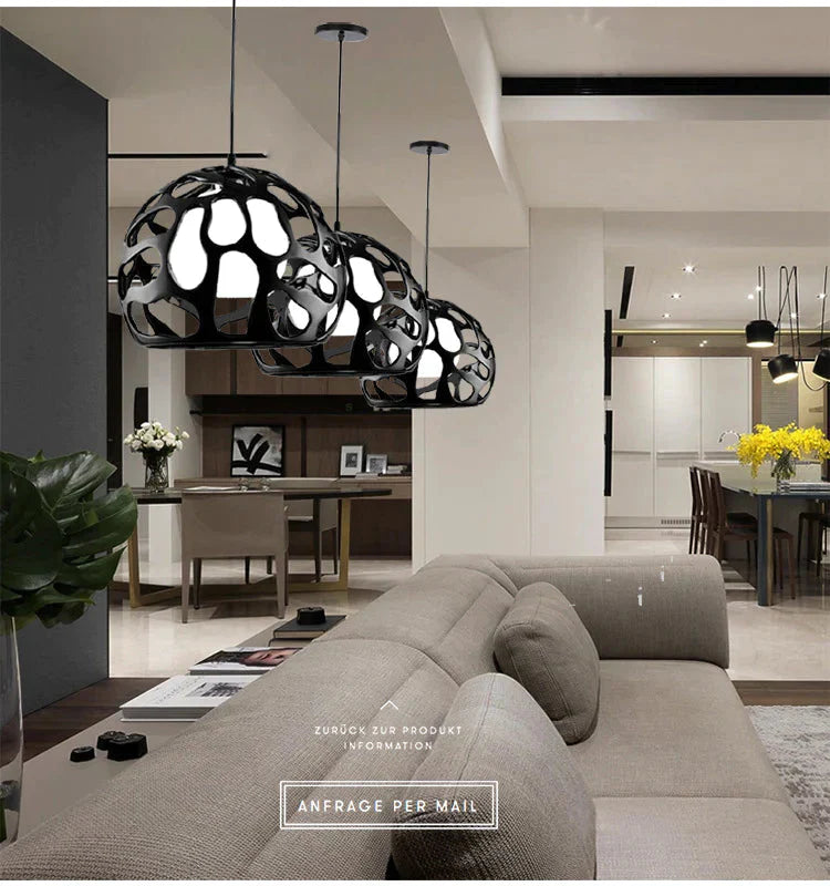 Creative Round Chandelier With Hollow Feet Pendant