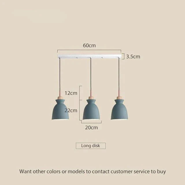 Pendant Lights Nordic Personality Art Creative Macaron Restaurant Living Room Bedroom Office Solid