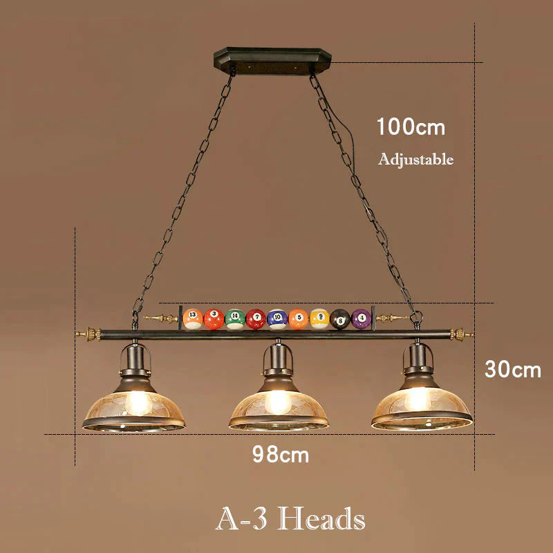 American Retro Chandelier Decoration Creative Personality Nostalgic Lamps A - 3 Heads Pendant