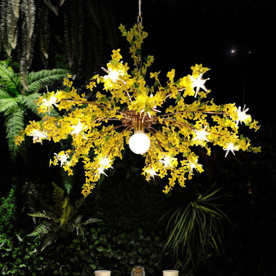 Greta - 16 - Head Industrial Bloom Hanging Chandelier 16 Heads Metal Led Down Lighting Pendant In