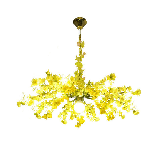Greta - 16 - Head Industrial Bloom Hanging Chandelier 16 Heads Metal Led Down Lighting Pendant In