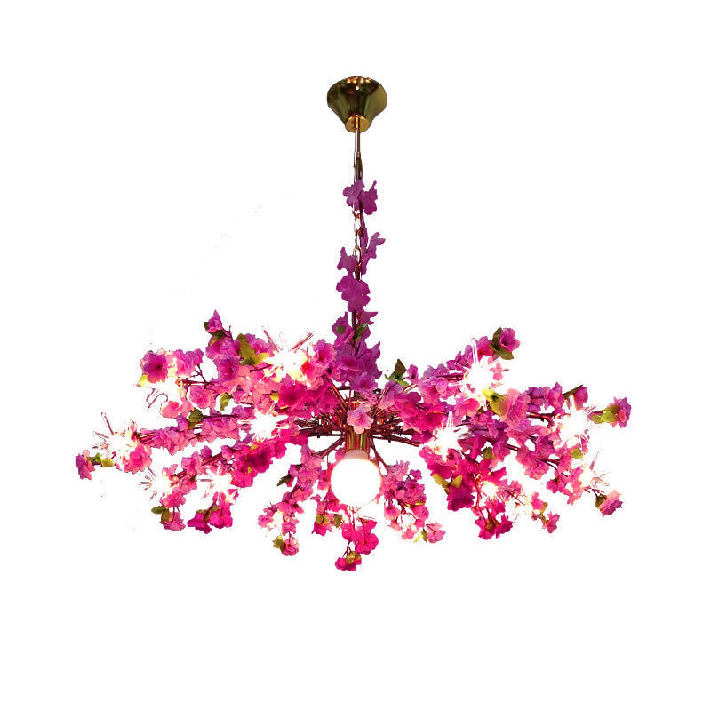 Greta - 16 - Head Industrial Bloom Hanging Chandelier 16 Heads Metal Led Down Lighting Pendant In