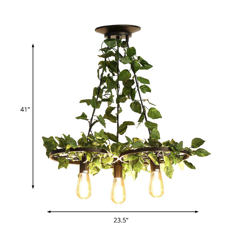 Irã¨ne - 6 - Head 3/6 Heads Plant Ceiling Chandelier With Bare Bulb Metal Industrial Restaurant