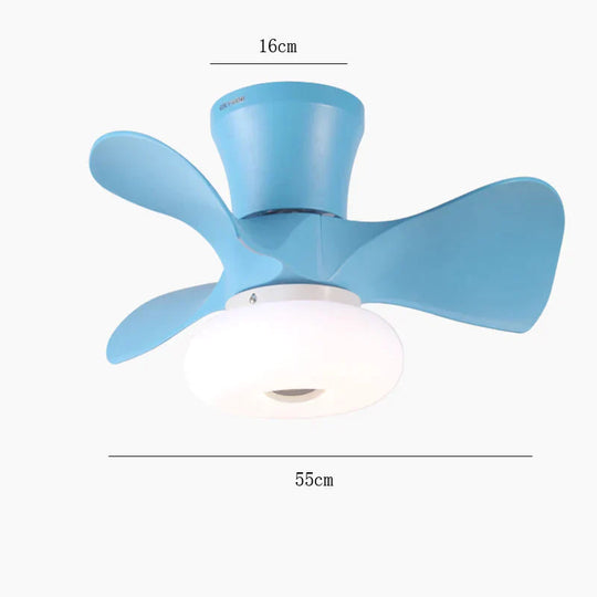 Simple Atmospheric Makaron Led Ceiling Invisible Fan Lamp