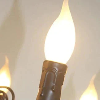 Iron Candle Living Room Lamp Simple Personality Retro Warm Study Restaurant Led Pendant