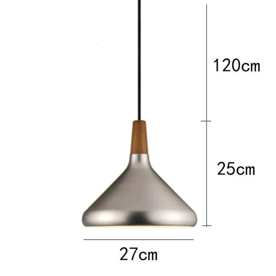 Brushed Gold/Silver Modern Pendant Lights Industrial Kitchen Lamp Shade Light For Dining Room