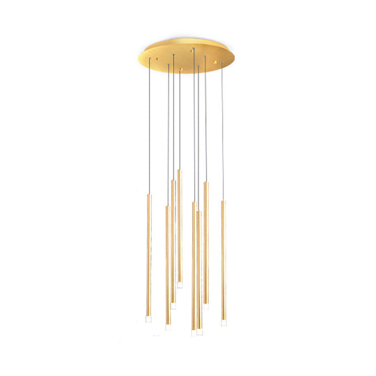 Skat - Slim Tube Pendant Light: Modernist Acrylic Led Multi Ceiling Lamp