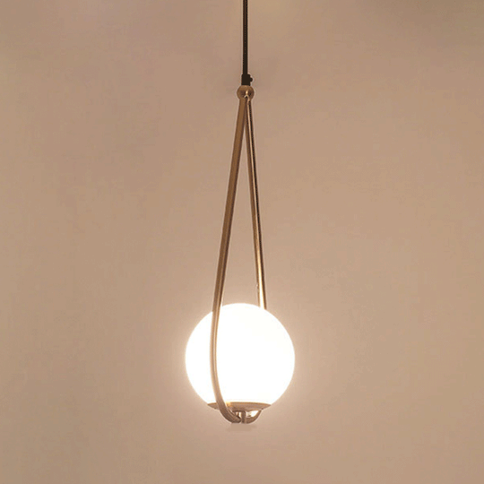 Viviana - Metal Teardrop Hanging Ceiling Light Minimalism 1 Bulb Brass Finish Drop Pendant With