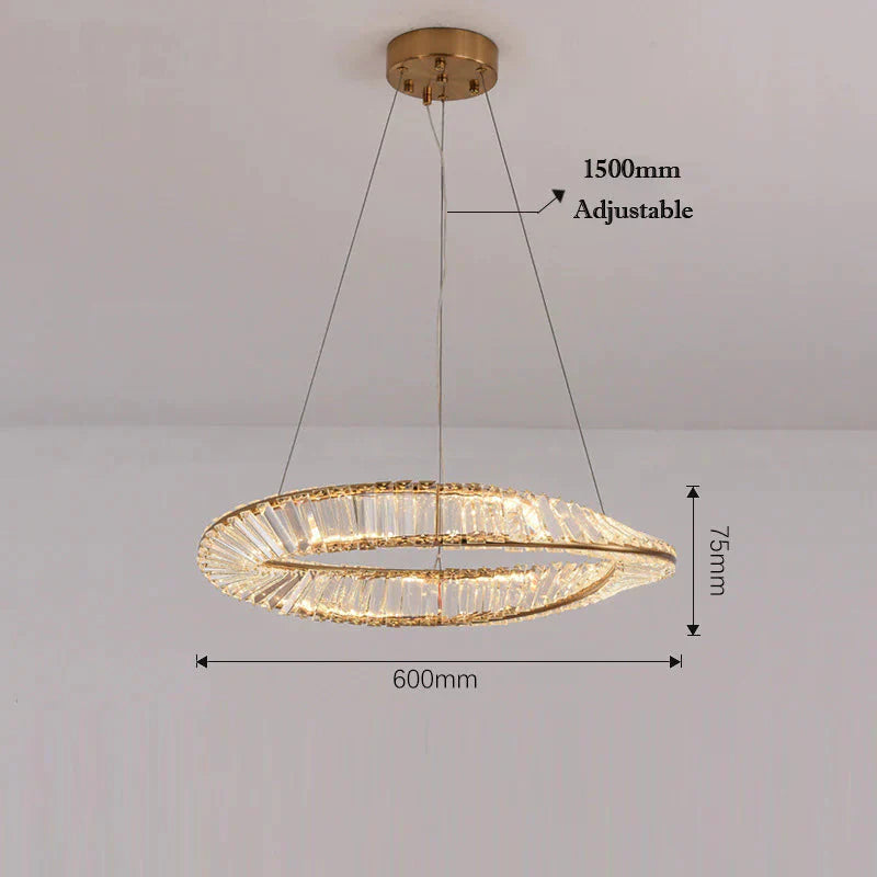 Creative Chandelier Simple American Crystal Living Room Lamp Pendant