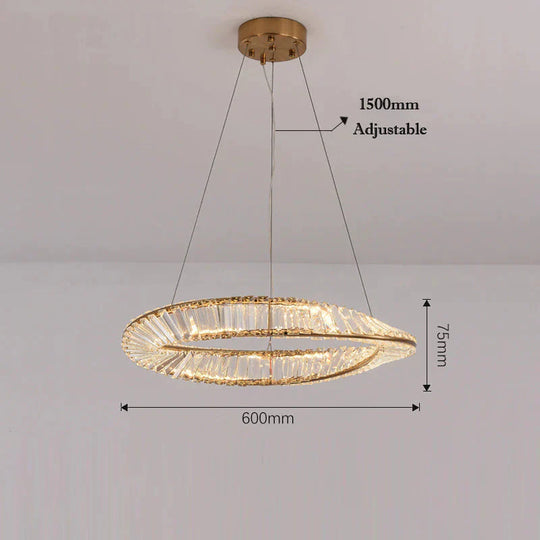 Creative Chandelier Simple American Crystal Living Room Lamp Pendant