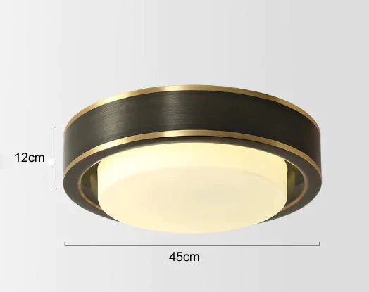 Simple Modern Room Living Black Copper Ceiling Lamp 36 - 48W