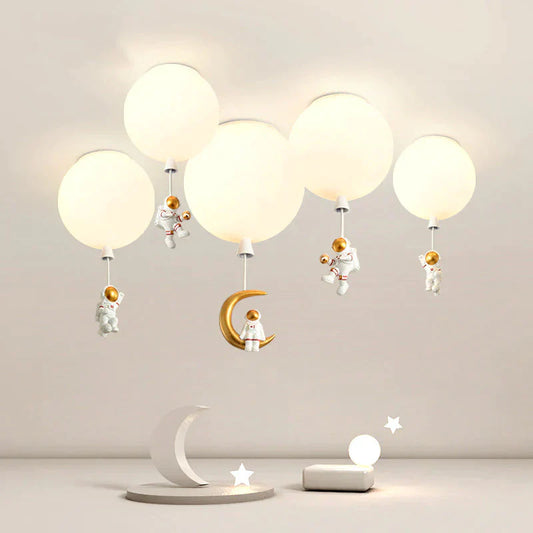 Creative Astronaut Children’s Room Lamp Bedroom Ceiling