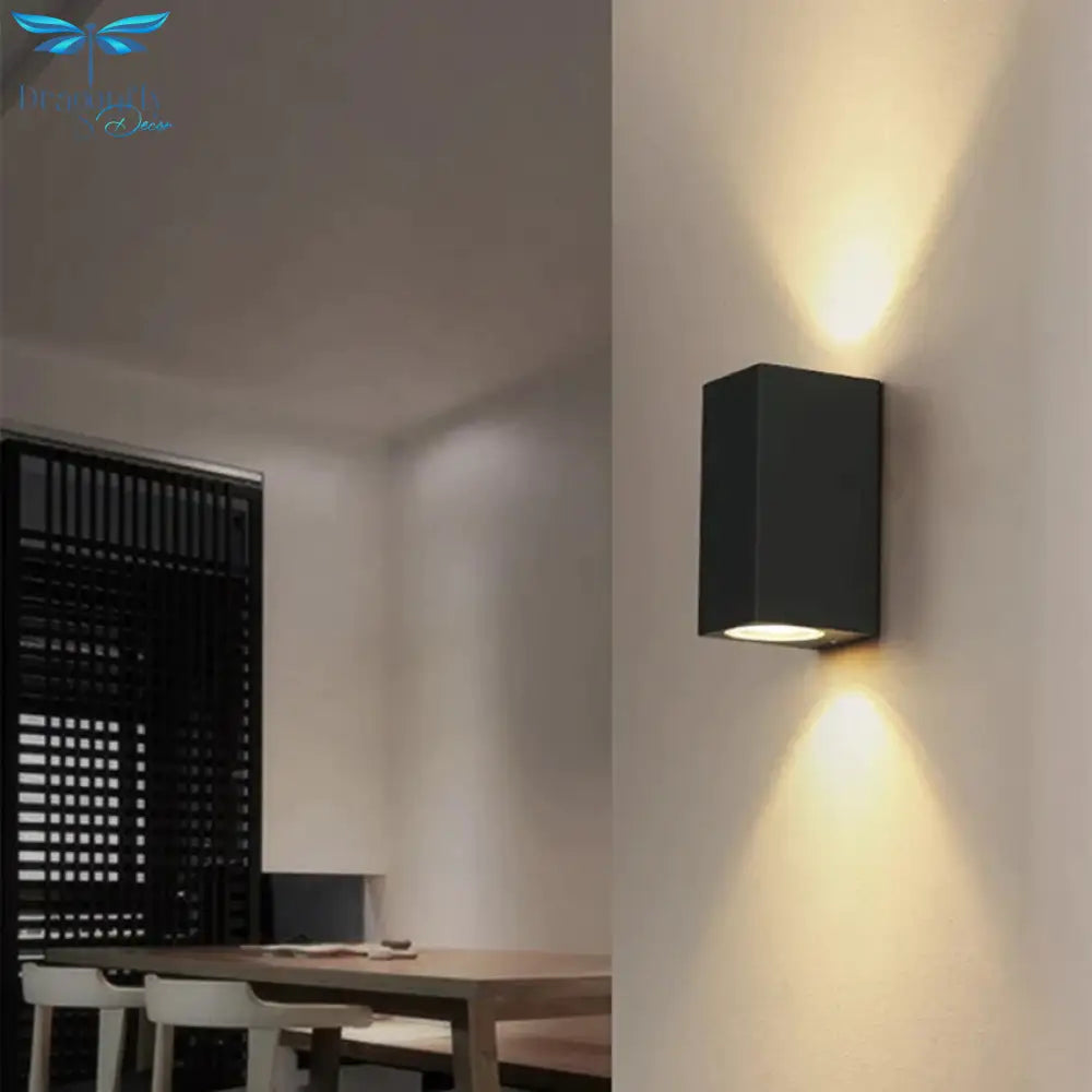 3W/6W Led Aluminum Wall Lamp Porch Light Sconce Square Outdoor Waterproof Garden Lights Modern Wall