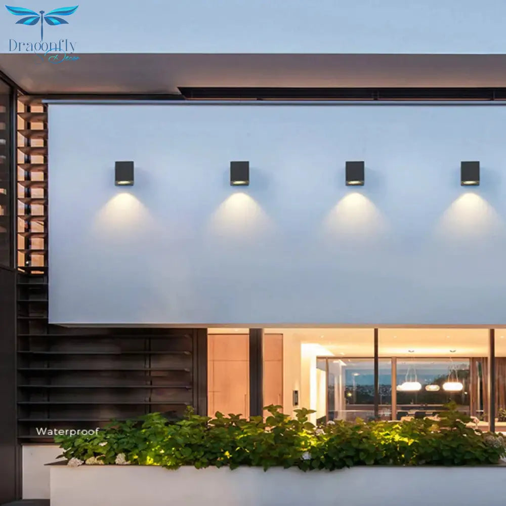 3W/6W Led Aluminum Wall Lamp Porch Light Sconce Square Outdoor Waterproof Garden Lights Modern Wall